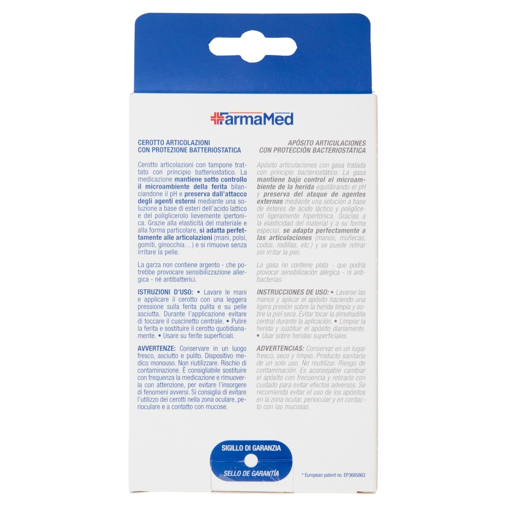 FarmaMed Cerotto Articolazioni con protezione batteriostatica 6 pz